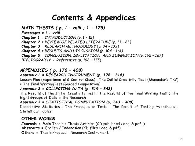 Example appendix research papers