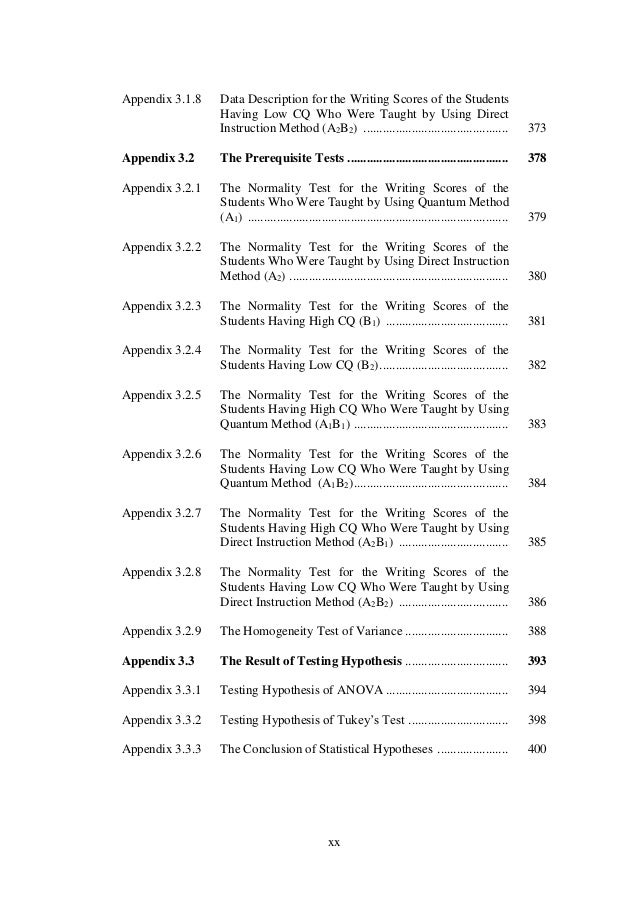 Dissertation proposals & writing dissertations: Appendices - myCourse