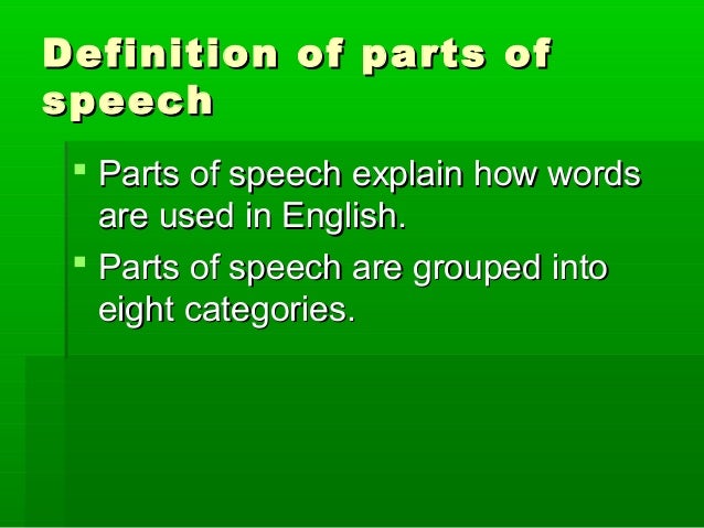 Define a speech