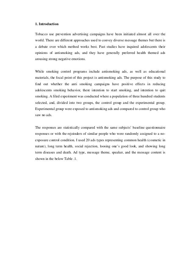 Tobacco use dissertation picture