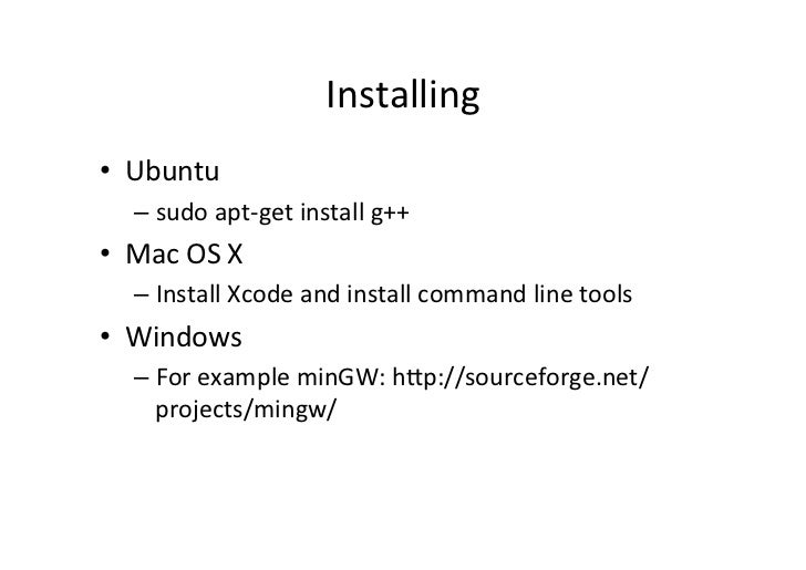 compiling c++ on mac compiling c++ on mac