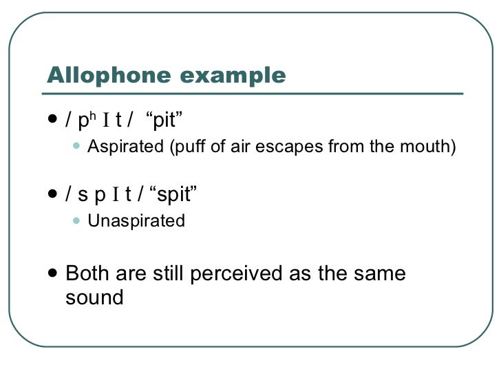 allophone definition What is