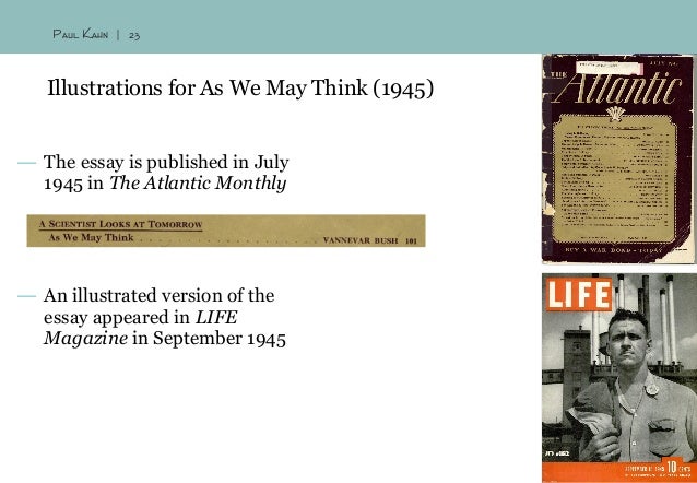 Vannevar bush 1945 essay