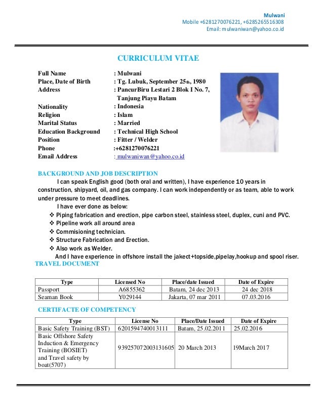 types of cv
