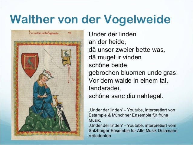 Walther Von Der Vogelweide Unter Den Linden
