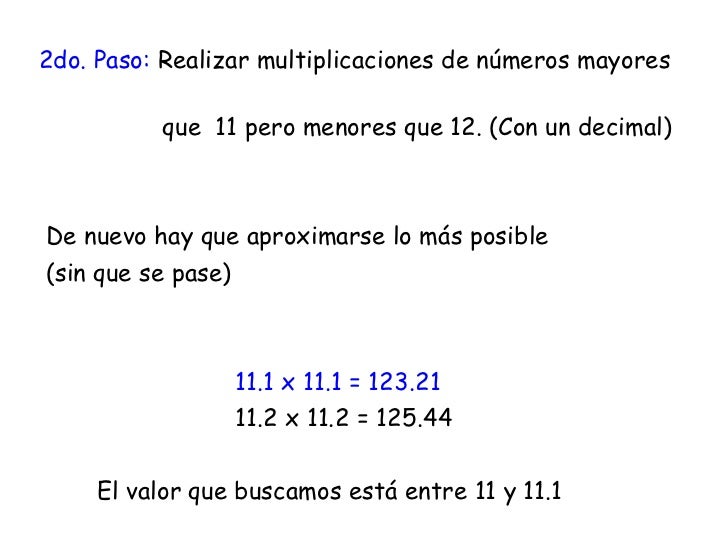 Raiz Cuadrada De 121 Paso A Paso