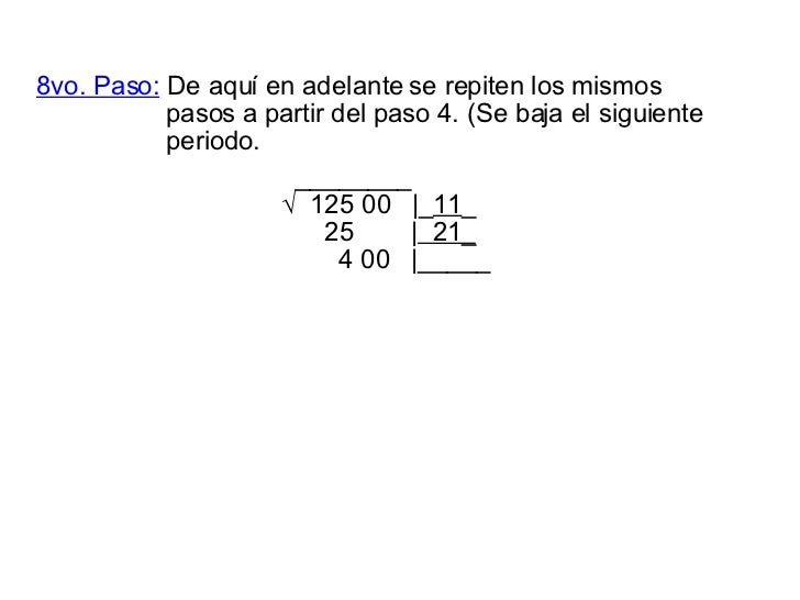 Raiz Cuadrada De 121 Paso A Paso
