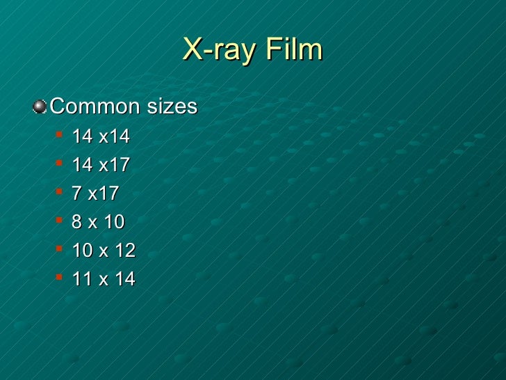 03 xray film etc