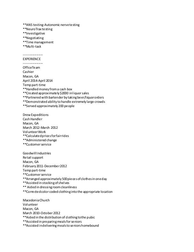 church volunteer resume
