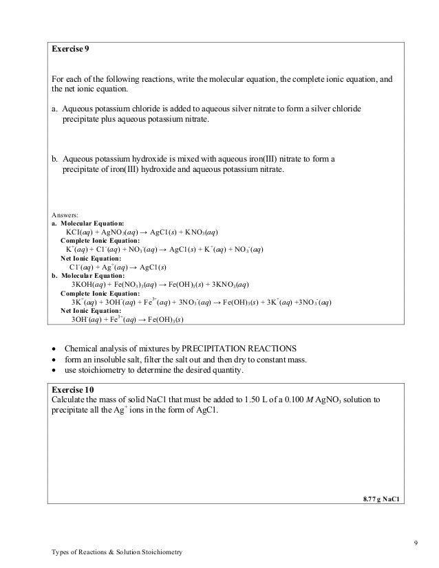 Worksheets Balancing Chemical Equations Worksheet Answer Key H2 O2 04 types of chemical reactions solution stoich 8types stoichiometry 9