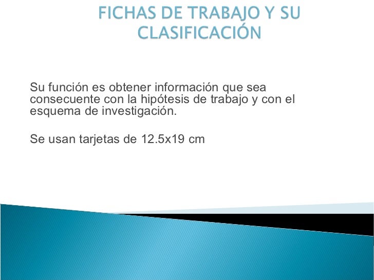 COMO SE ELABORA UNA FICHA DE TRABAJO como se elabora una ficha de trabajo: