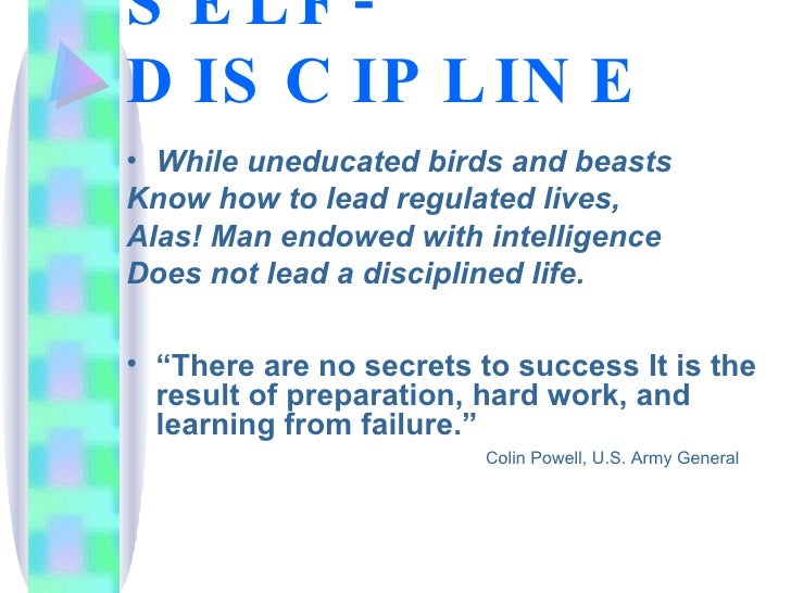 Importance discipline life essay