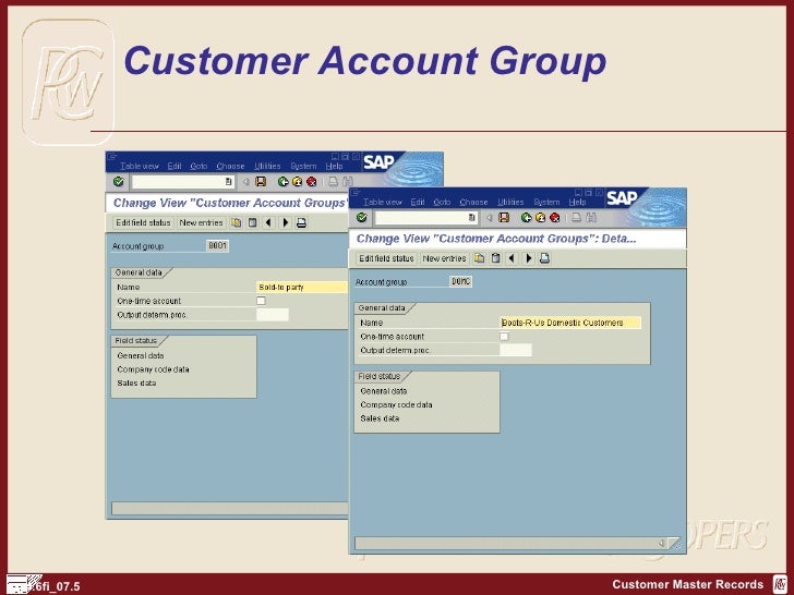 Sap accounting assignment group