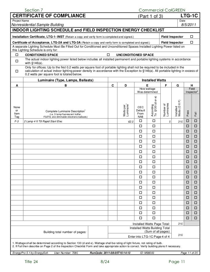 Commercial CalGreen Building Enery Analysis Report