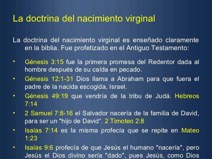 El nacimiento virginal de Jesús