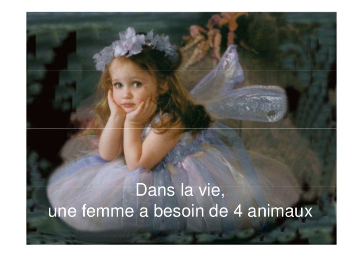 quels sont les 4 animaux necessaires a une femme