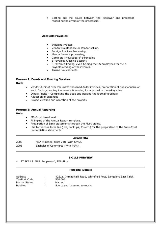 Cv resume formats