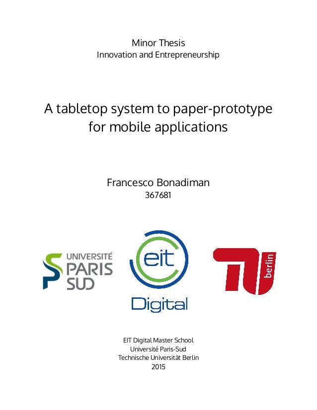 Master thesis mobile application