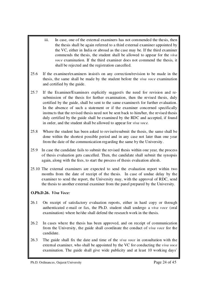 Phd thesis evaluation