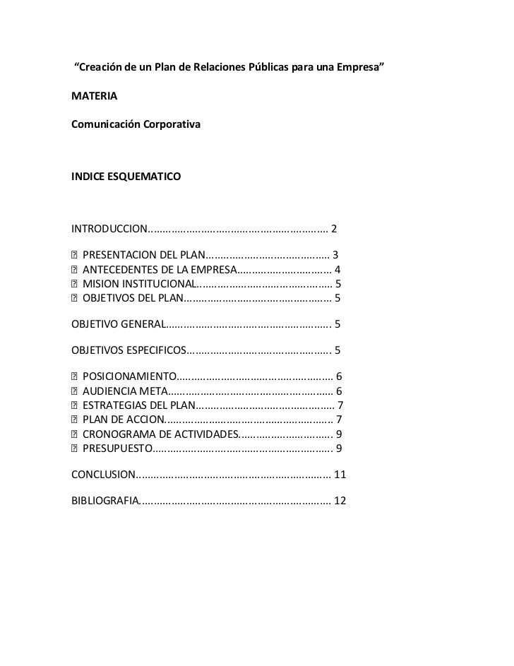 EJEMPLO DE PROGRAMA DE RELACIONES PUBLICAS ejemplo de programa de relaciones publicas: