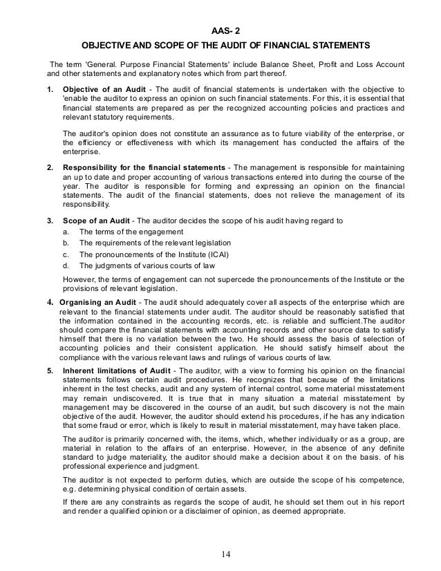 sample general report audit controls