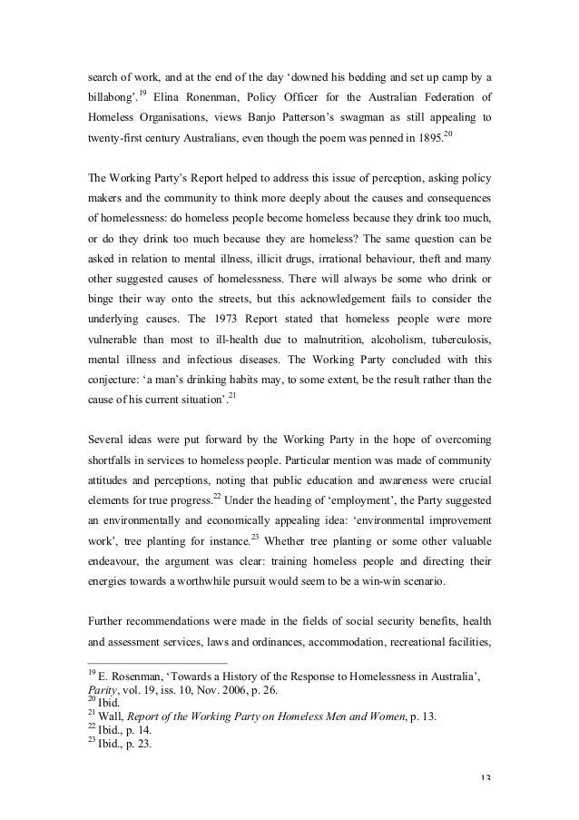 essay about homeless people