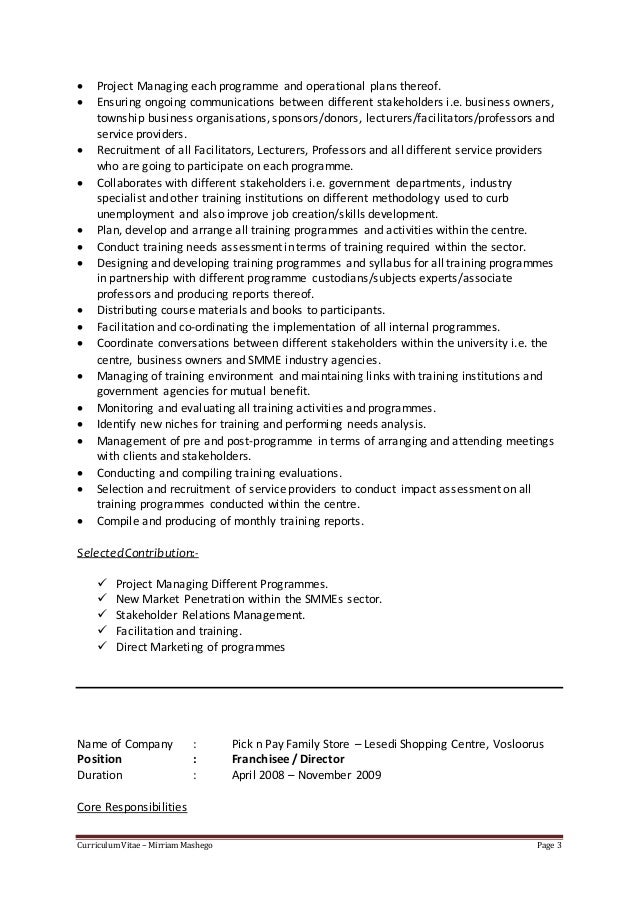 business development specialist resume