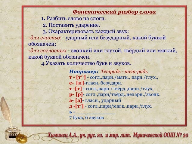 Схема фонетического разбора 1 класс Схема фонетического разбора 1 класс