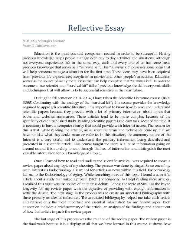 reflective essay