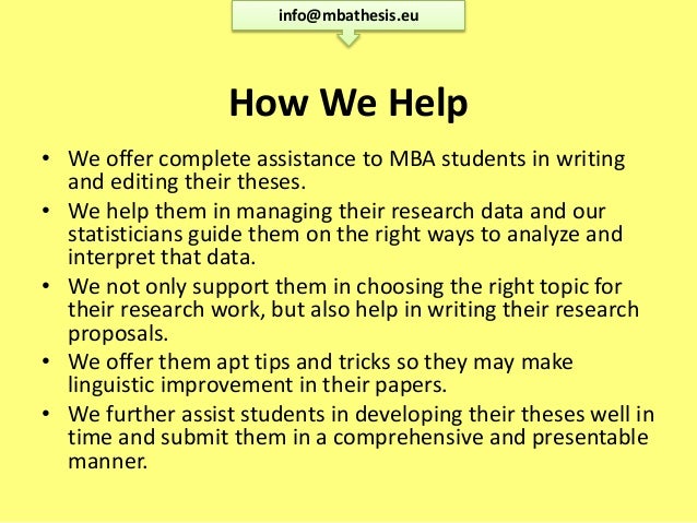 Mba thesis online