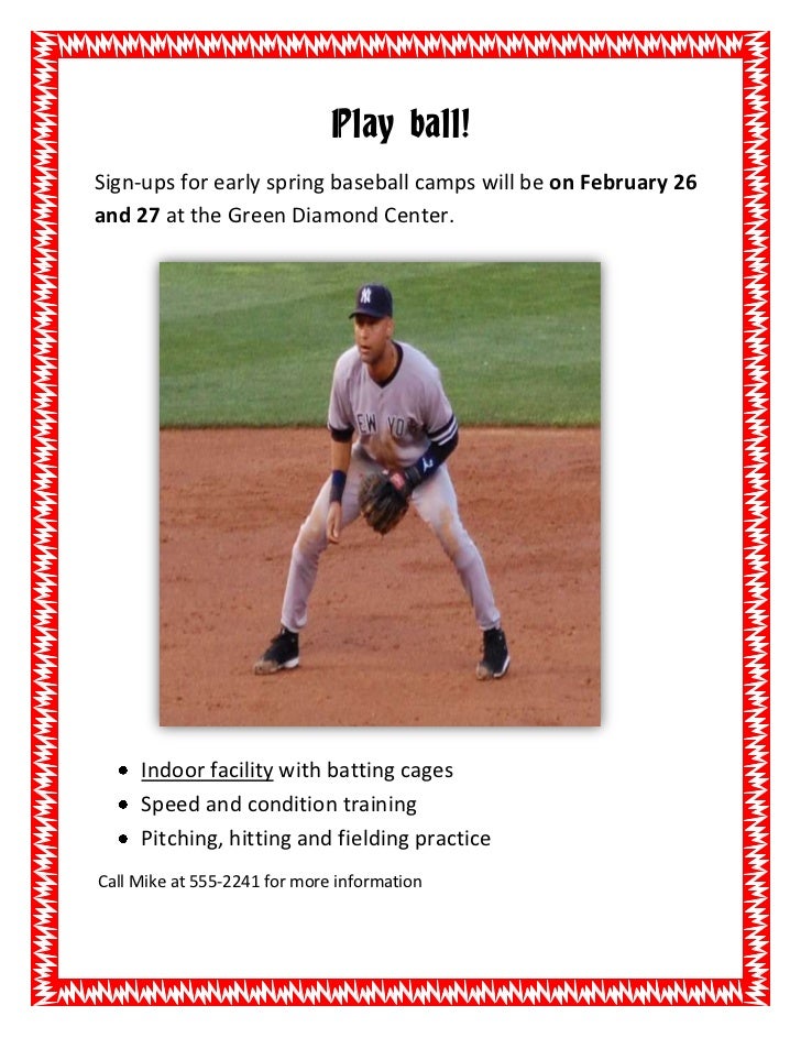 1 1 baseball sign ups flyer