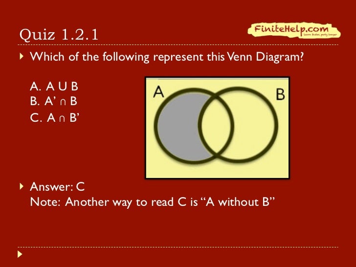 Finite Math Venn Diagrams and Partitions