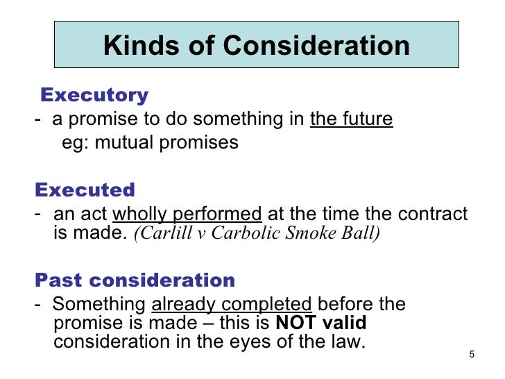 Consideration consideration