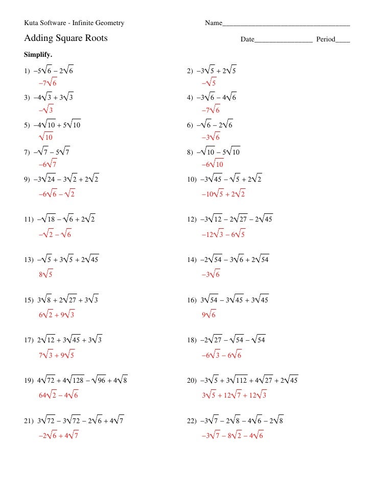 1 adding square roots 2 728