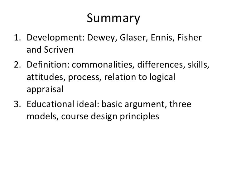 Ennis Critical Thinking