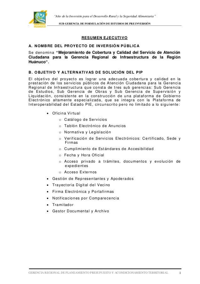 ejemplos de resumenes ejecutivos