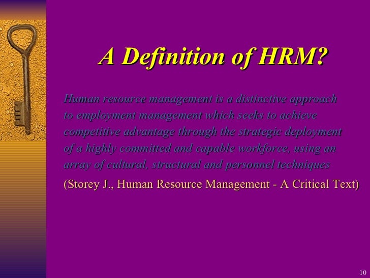 Chapter 1 Introduction to HRM