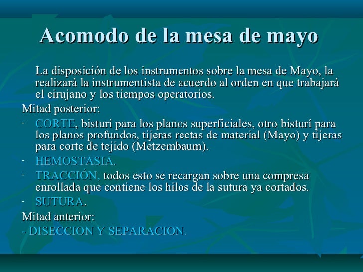mesa de mayo y rinon