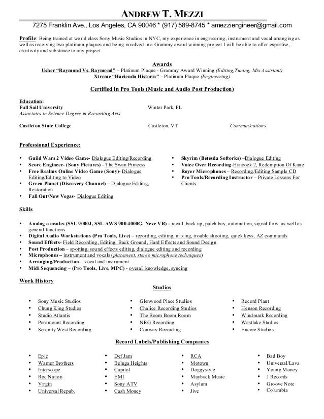 electrical engineering resume