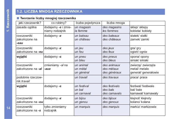 100% gramatyki języka francuskiego tablice gramatyczne 100% gramatyki języka francuskiego tablice gramatyczne