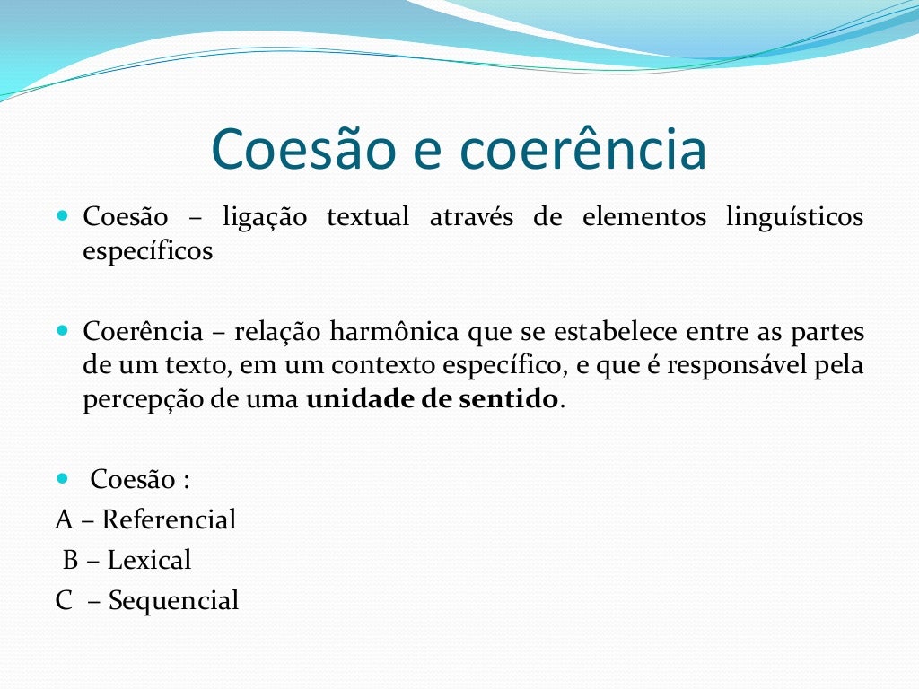 O'que é Coerencia Textual - BINKEDU