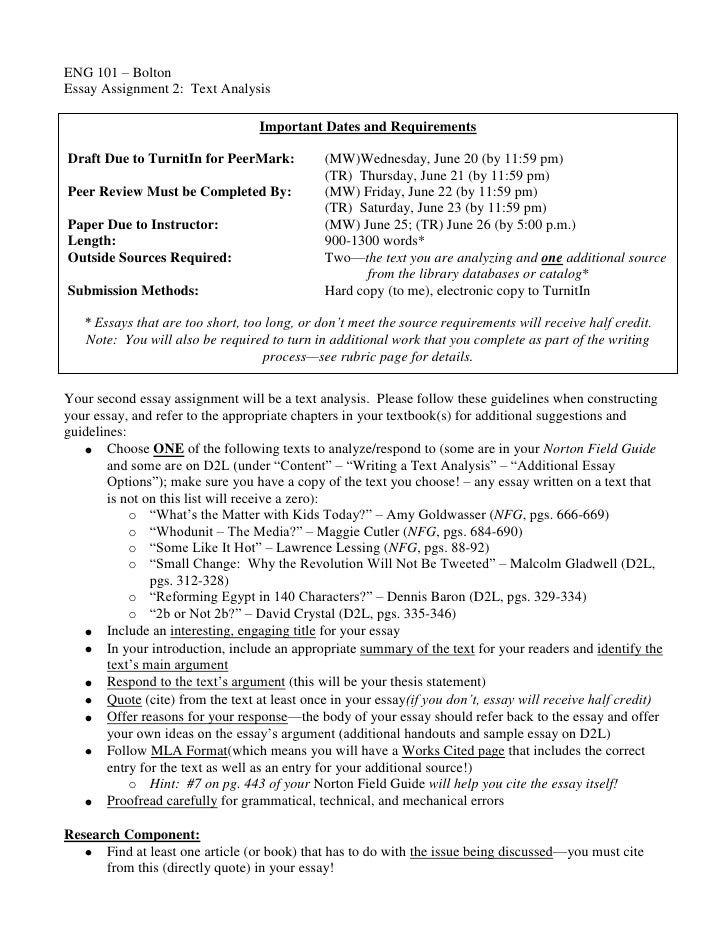 text analysis essay structure