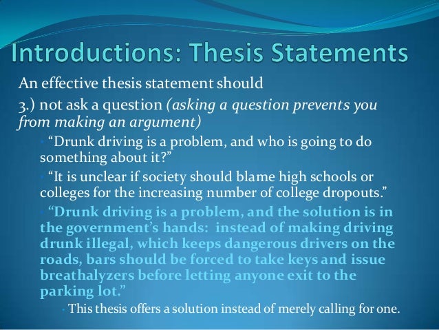 Thesis Statements- CRLS Research Guide
