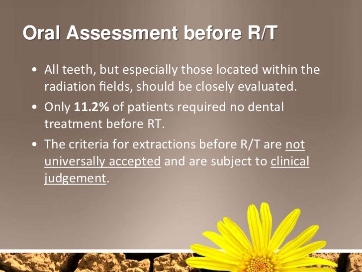 Pre Radiotherapy Dental Management