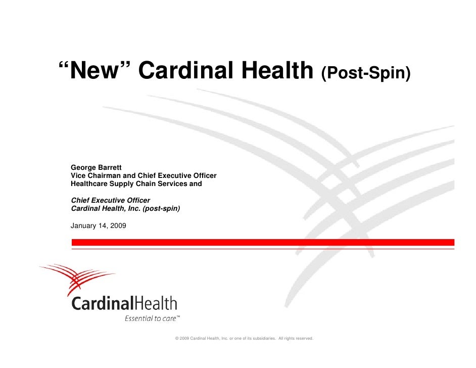 New" Cardinal Health presentation