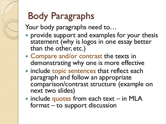 thesis example for compare and contrast essay thesis example for compare and contrast essay