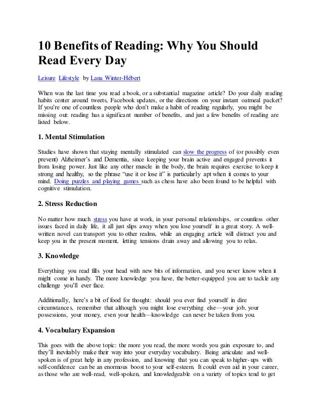 10 benefits of reading