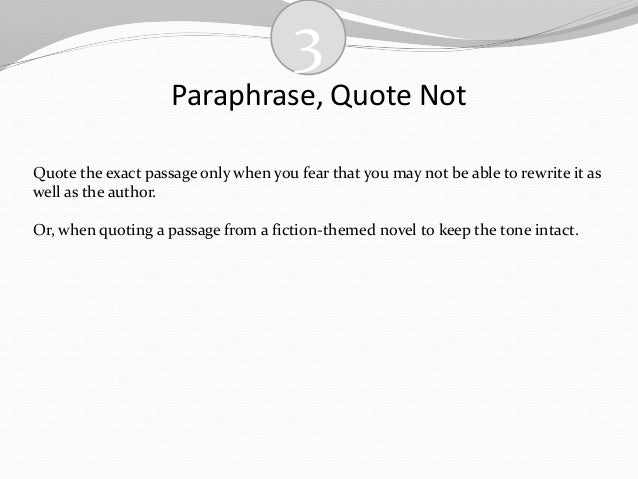 What to Avoid and What to Do (Developing an Essay)