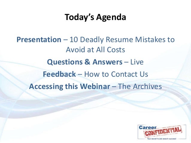 10 deadly resume mistakes to avoid at all costs avoid resume mistakes