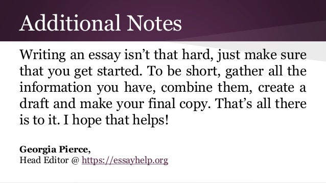 How To Write A Easy Essay